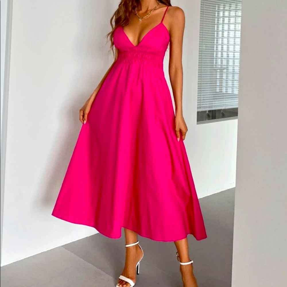 Fuscia maxi dress